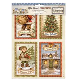 STAMPERIA STAMPERIA SILENT NIGHT ASSORTED A4 RICE PAPER 6/PK