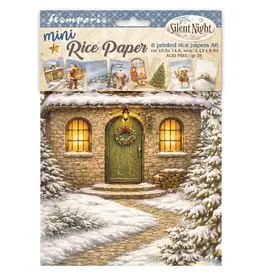 STAMPERIA STAMPERIA SILENT NIGHT A6 MINI RICE PAPER 8/PK