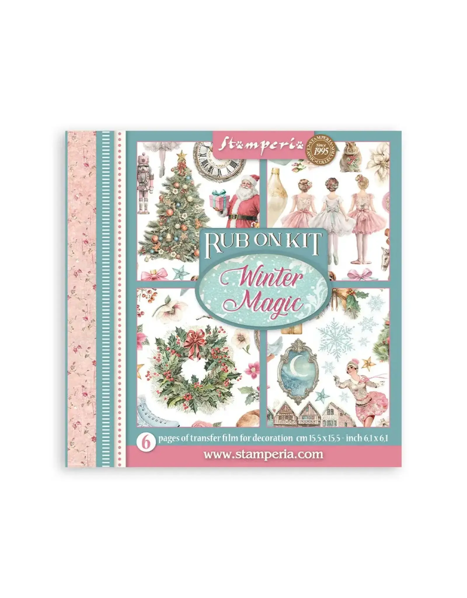 STAMPERIA STAMPERIA WINTER MAGIC ASSORTED RUB-ONS 6/PK