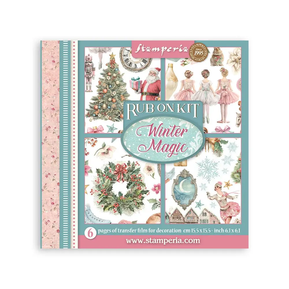 STAMPERIA STAMPERIA WINTER MAGIC ASSORTED RUB-ONS 6/PK