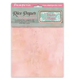 STAMPERIA STAMPERIA WINTER MAGIC ASSORTED A6 RICE PAPER DECOUPAGE BACKGROUNDS 10.5X14.8CM 8/PK