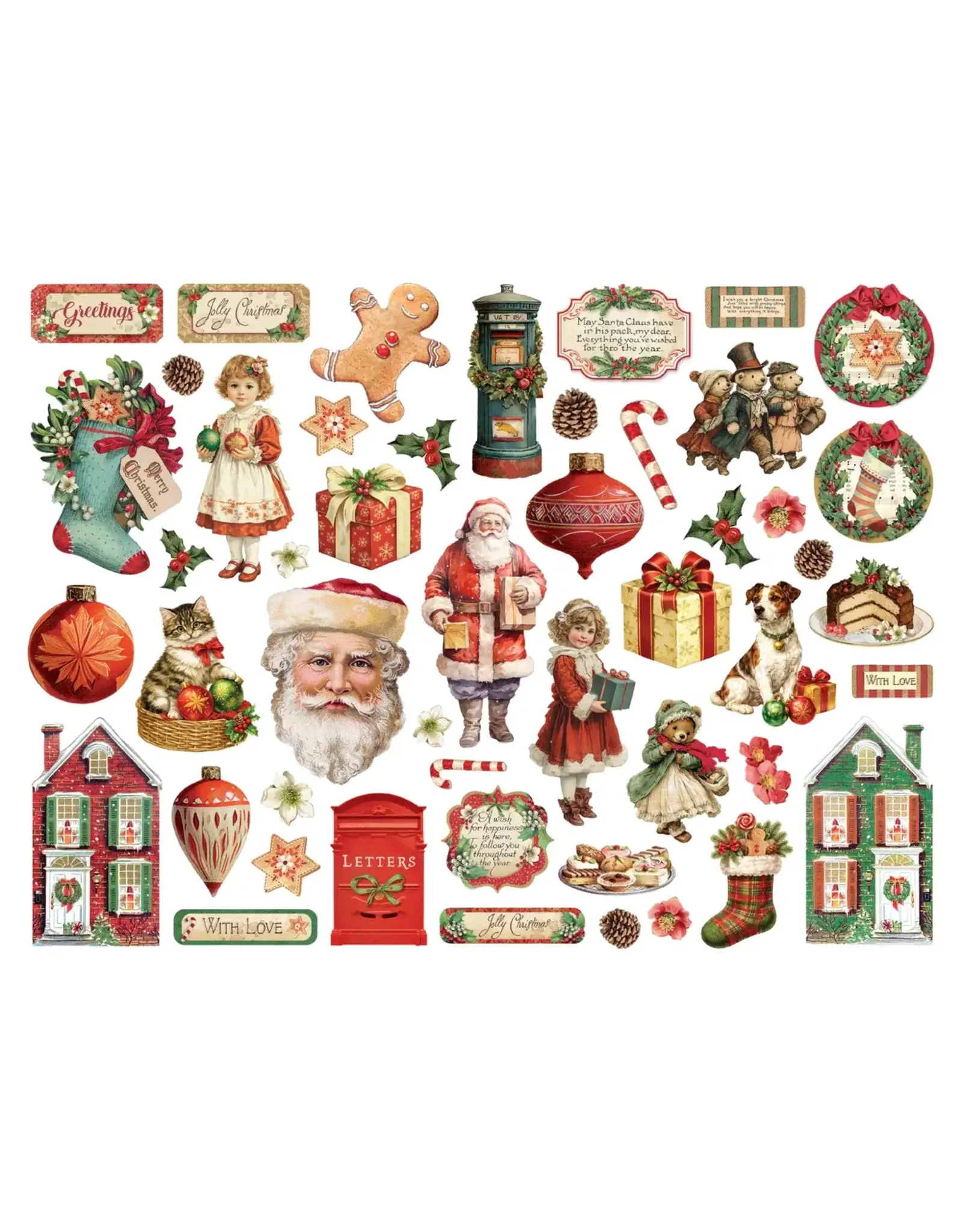 STAMPERIA STAMPERIA CLASSIC CHRISTMAS CHIPBOARD DIE CUTS