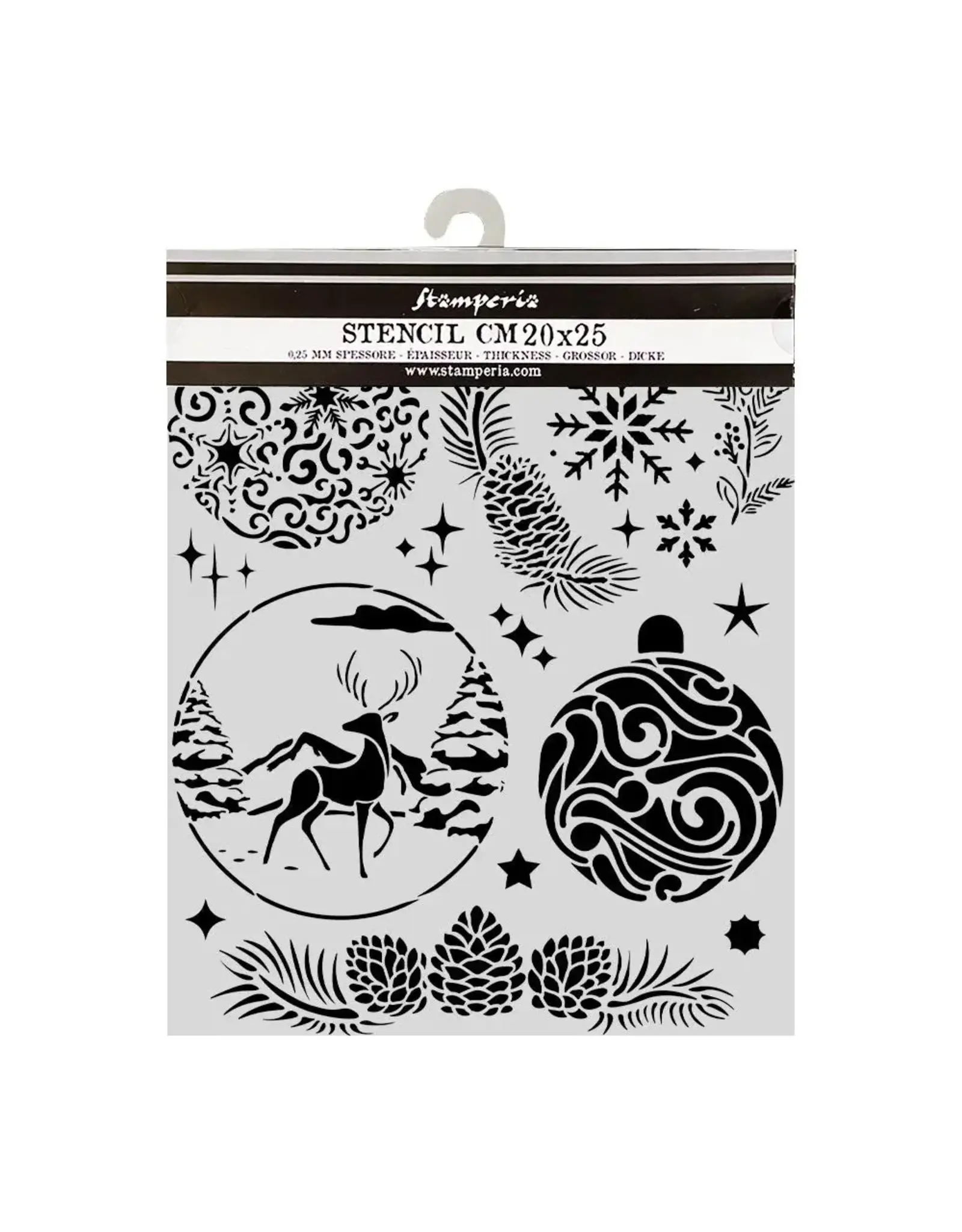 STAMPERIA STAMPERIA CHRISTMAS BALLS 20x25cm STENCIL