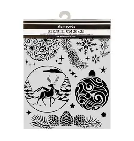 STAMPERIA STAMPERIA CHRISTMAS BALLS 20x25cm STENCIL
