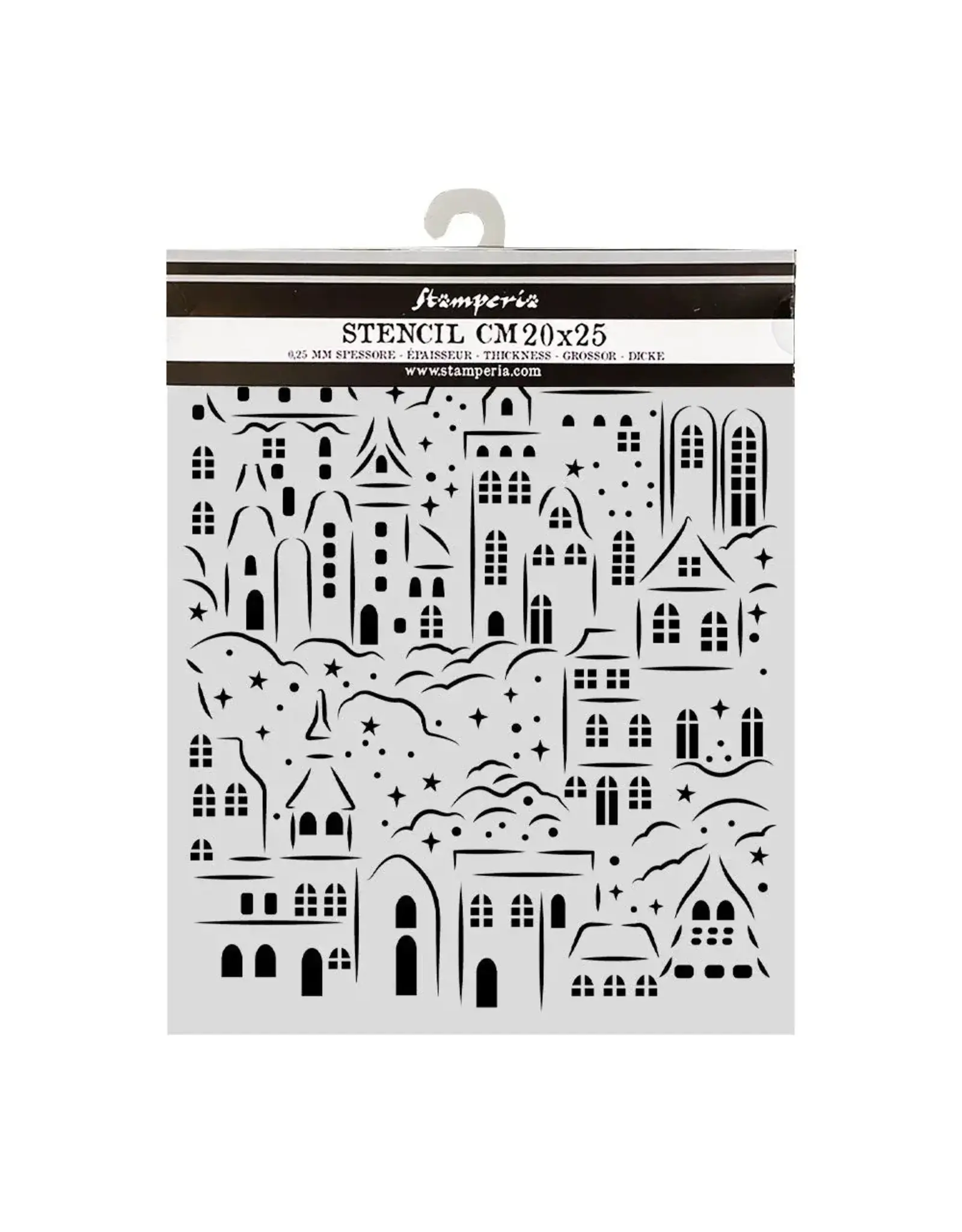 STAMPERIA STAMPERIA CHRISTMAS VILLAGE 20x25cm STENCIL