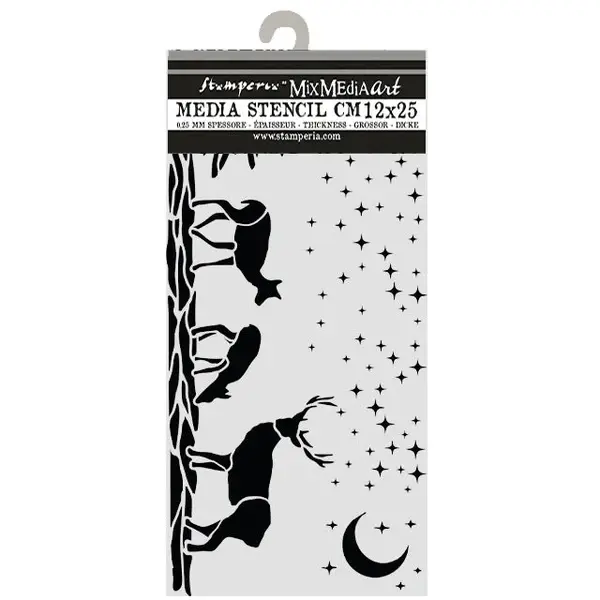 STAMPERIA STAMPERIA CHRISTMAS DEERS 12x25cm STENCIL