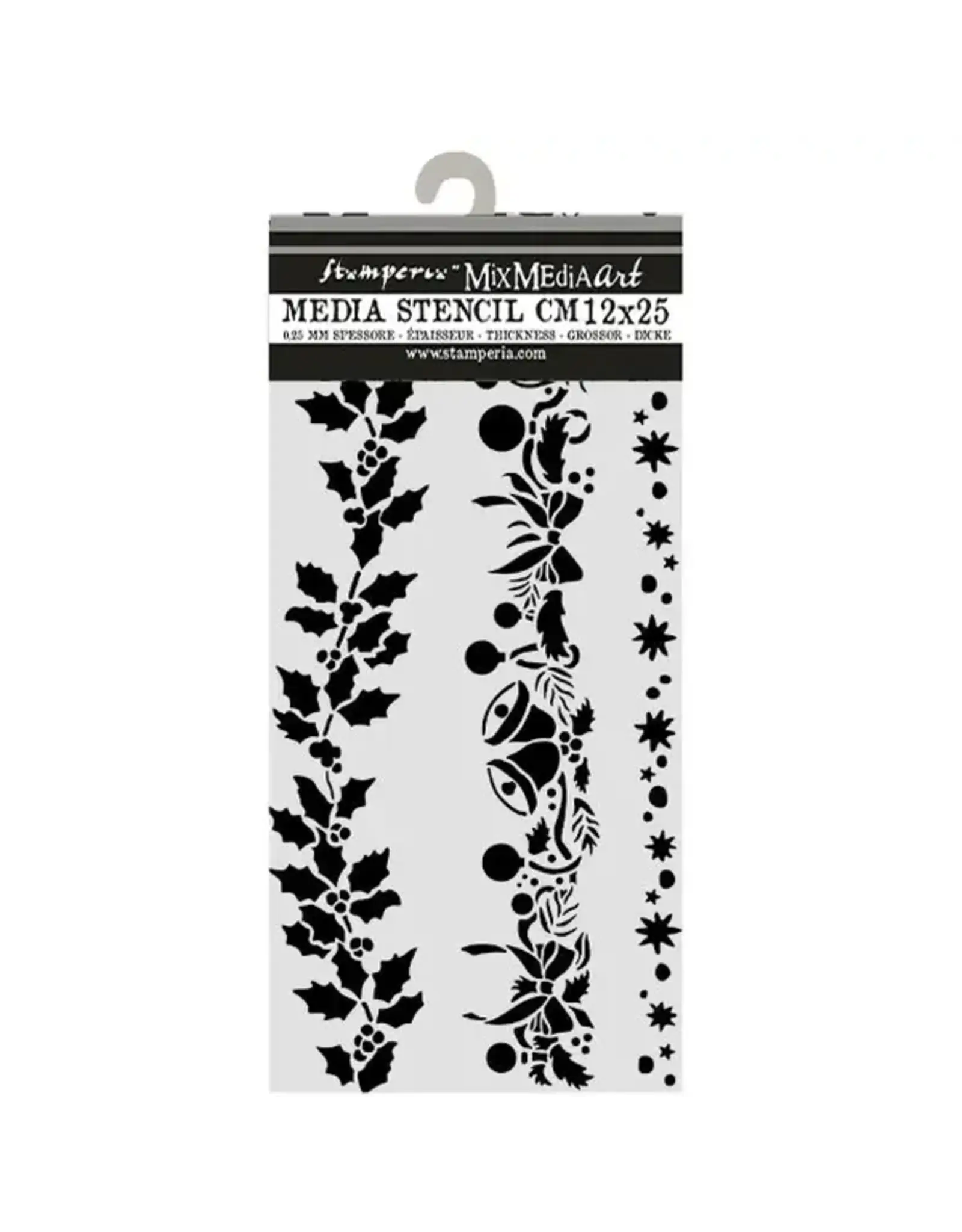 STAMPERIA STAMPERIA CHRISTMAS BORDERS 12x25cm STENCIL