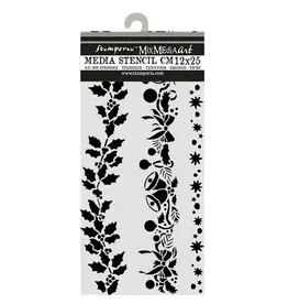 STAMPERIA STAMPERIA CHRISTMAS BORDERS 12x25cm STENCIL