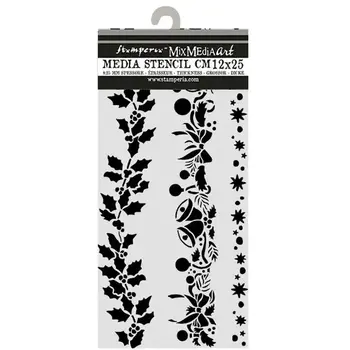 STAMPERIA STAMPERIA CHRISTMAS BORDERS 12x25cm STENCIL