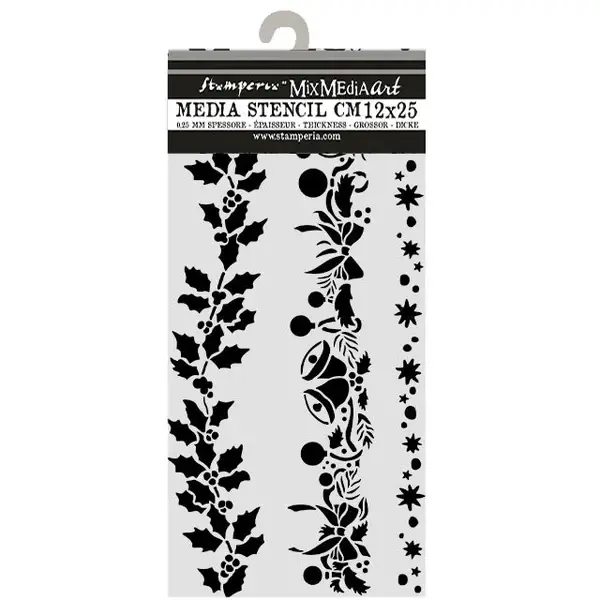 STAMPERIA STAMPERIA CHRISTMAS BORDERS 12x25cm STENCIL