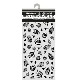 STAMPERIA STAMPERIA CHRISTMAS PINECONES PATTERN 12x25cm STENCIL