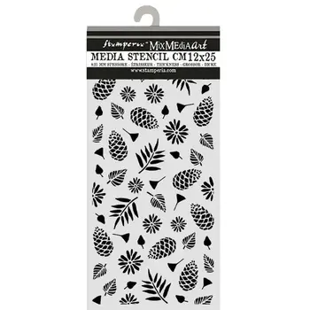 STAMPERIA STAMPERIA CHRISTMAS PINECONES PATTERN 12x25cm STENCIL
