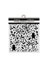 STAMPERIA STAMPERIA CHRISTMAS RIBBONS AND GINGERBREAD 12x12cm STENCIL