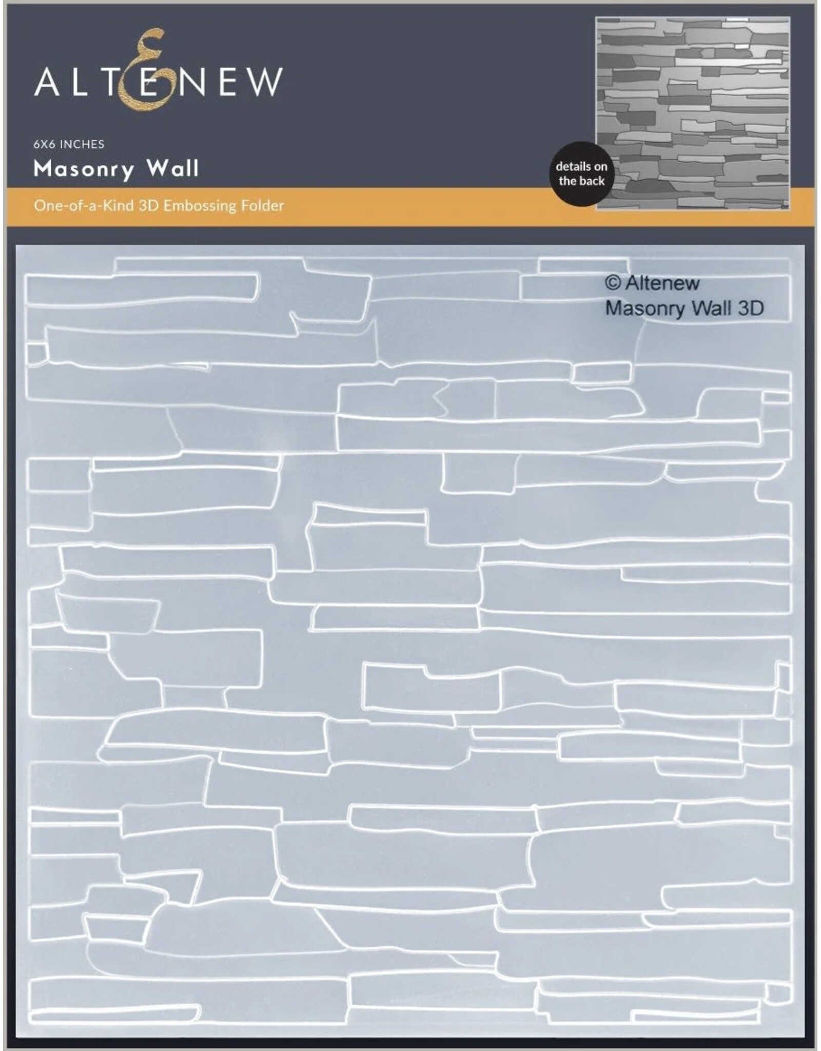ALTENEW ALTENEW MASONRY WALL ONE-OF-A-KIND 3D EMBOSSING FOLDER
