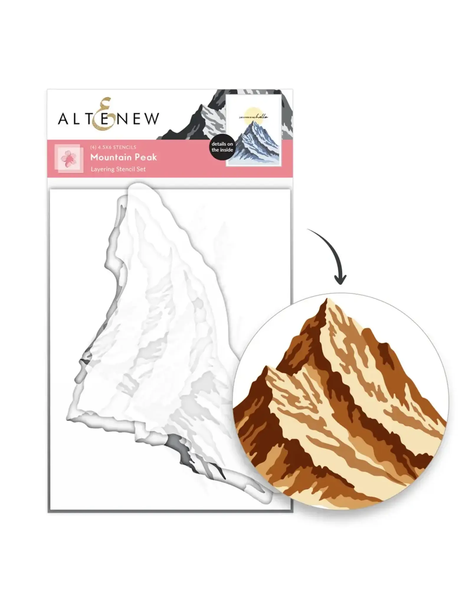 ALTENEW ALTENEW MOUNTAIN PEAK LAYERING STENCIL SET 4/PK