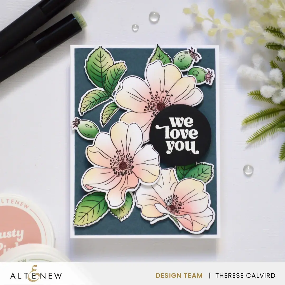 ALTENEW ALTENEW ONE-GO: BRIAR BLOSSOMS CLEAR STAMP, STENCIL SET, 3D EMBOSSING FOLDER AND DIE SET BUNDLE