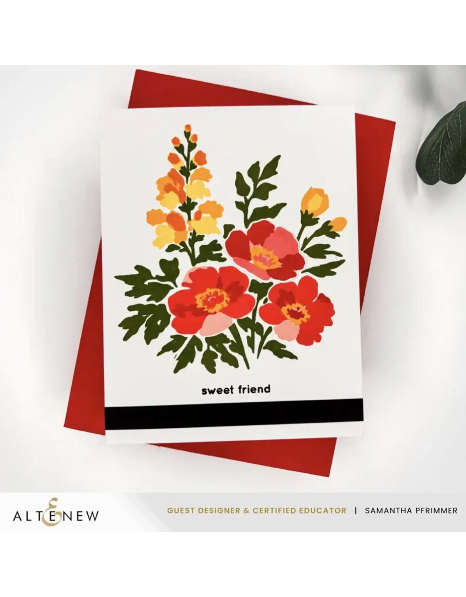 ALTENEW ALTENEW CRAFT YOUR LIFE PROJECT KIT: PAINTERLY PERFECTION CLEAR STAMP, STENCIL SET, 3D EMBOSSING FOLDER AND DIE SET BUNDLE