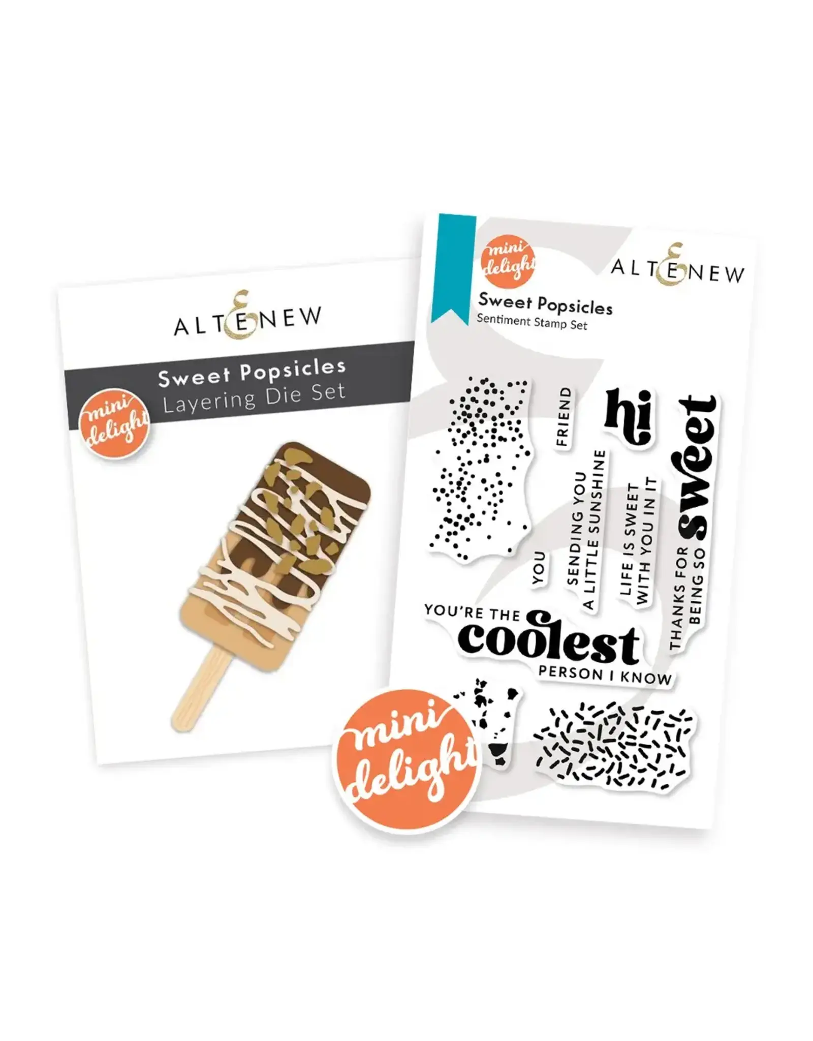 ALTENEW ALTENEW MINI DELIGHT: SWEET POPSICLES CLEAR STAMP & DIE SET