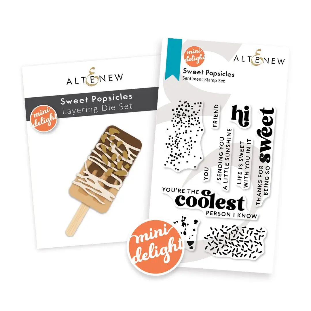 ALTENEW ALTENEW MINI DELIGHT: SWEET POPSICLES CLEAR STAMP & DIE SET