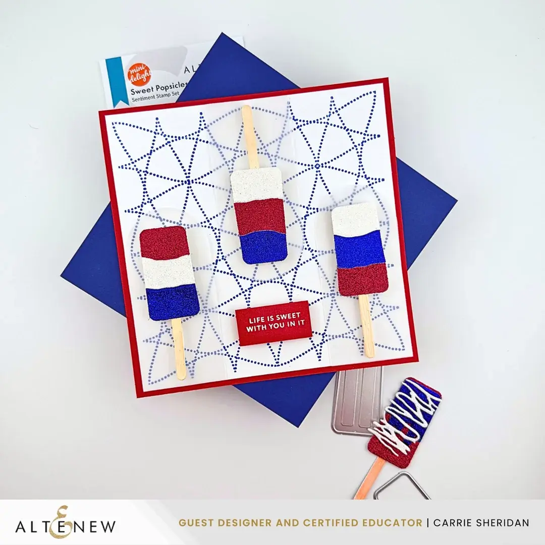ALTENEW ALTENEW MINI DELIGHT: SWEET POPSICLES CLEAR STAMP & DIE SET