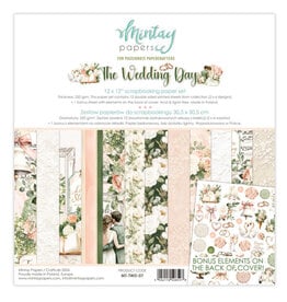 MINTAY MINTAY THE WEDDING DAY COLLECTION PACK 12X12 12 SHEETS + BONUS CUTOUTS