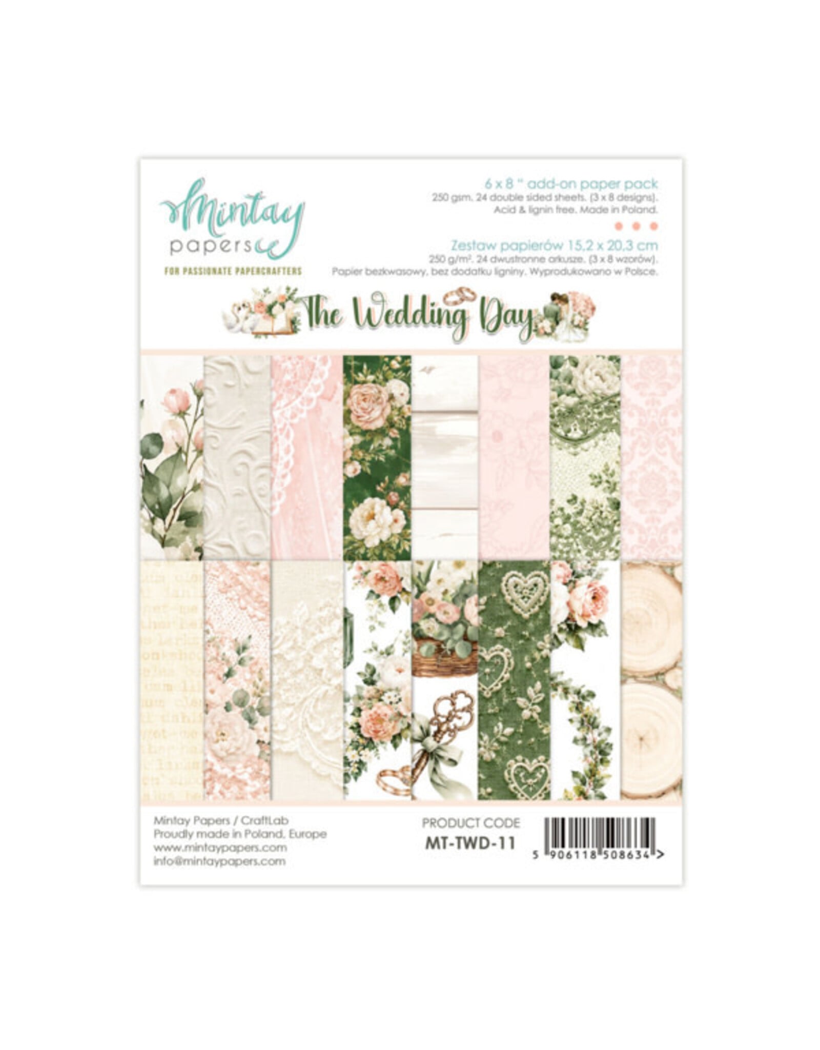 MINTAY MINTAY THE WEDDING DAY 6x8 ADD-ON PAPER PAD 24 SHEETS
