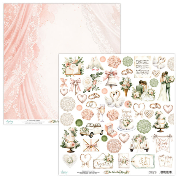 MINTAY MINTAY THE WEDDING DAY ELEMENTS 12x12 CARDSTOCK