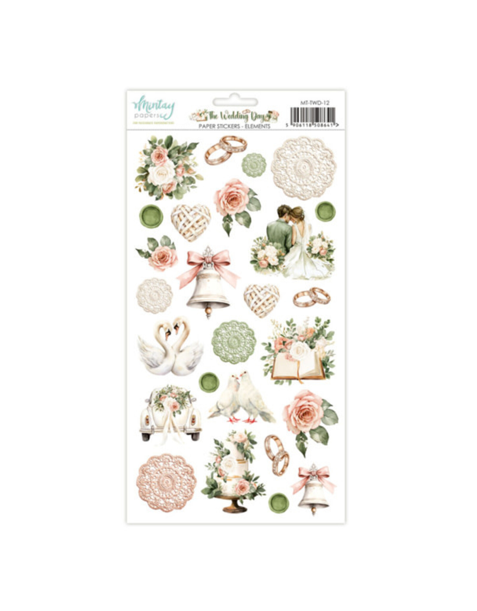 MINTAY MINTAY THE WEDDING DAY 6x12 PAPER STICKERS - ELEMENTS
