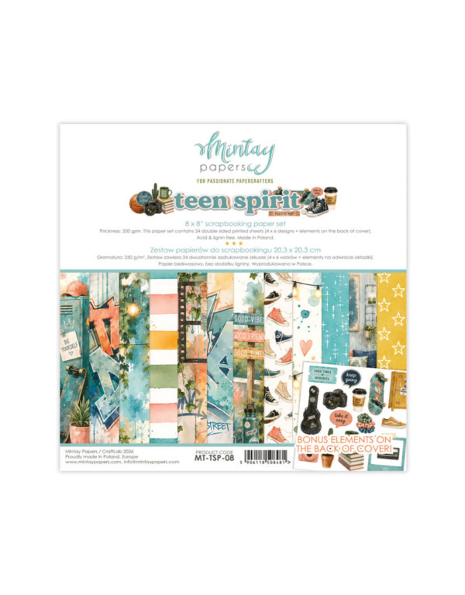 MINTAY MINTAY TEEN SPIRIT 8x8 PAPER PAD 24 SHEETS