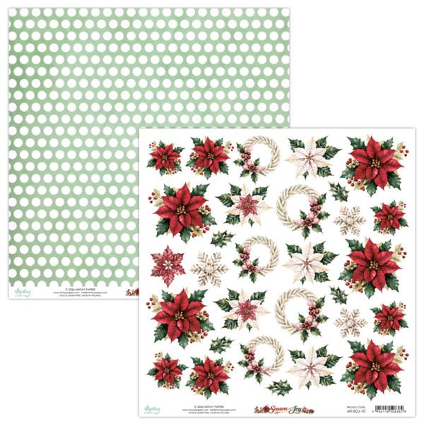 MINTAY MINTAY SEASON OF JOY FLORA 12x12 CARDSTOCK