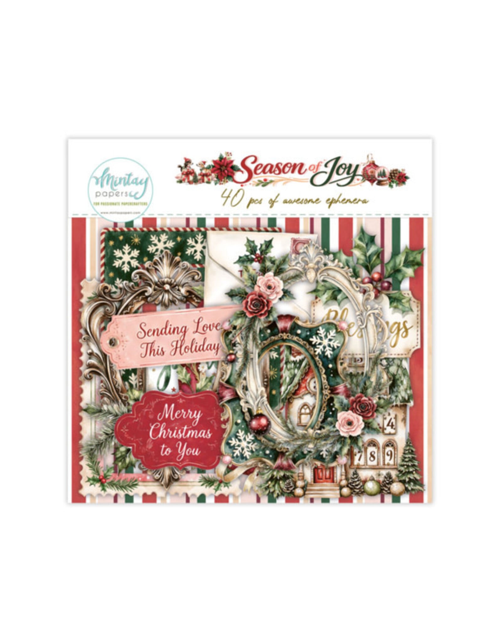 MINTAY MINTAY SEASON OF JOY PAPER ELEMENTS 40/PK
