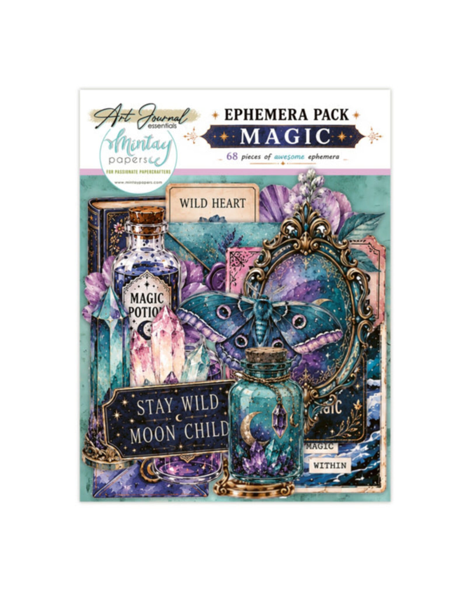 MINTAY MINTAY ART JOURNAL MAGIC PAPER DIE-CUTS 68/PK