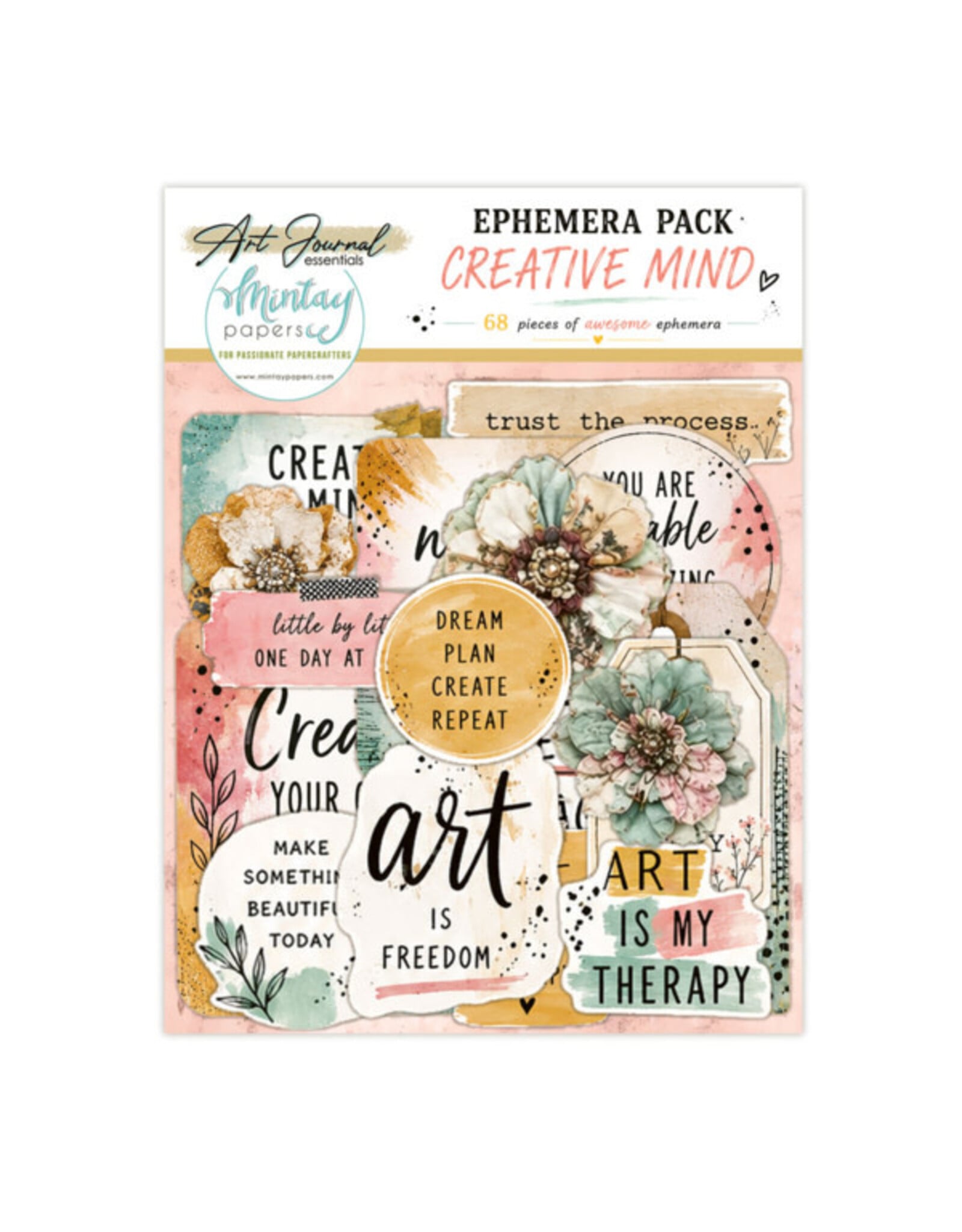 MINTAY MINTAY ART JOURNAL CREATIVE MIND PAPER DIE-CUTS 68/PK