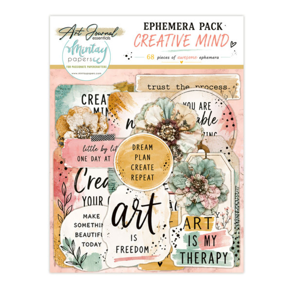 MINTAY MINTAY ART JOURNAL CREATIVE MIND PAPER DIE-CUTS 68/PK