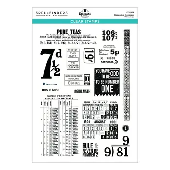 SPELLBINDERS SPELLBINDERS ESTHER GLAS KEEPSAKE NUMBERS CLEAR STAMP SET