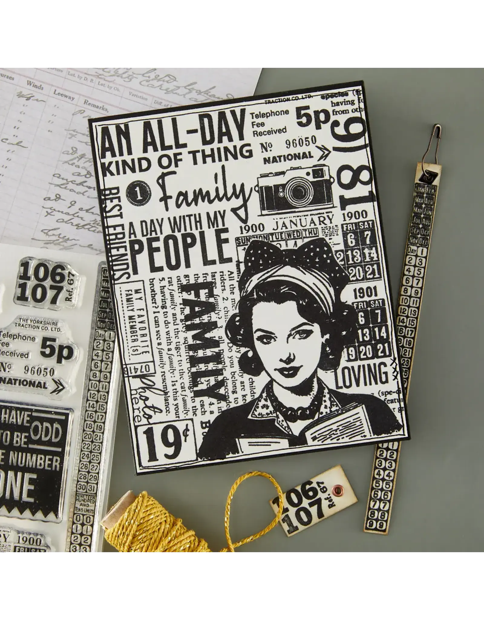 SPELLBINDERS SPELLBINDERS ESTHER GLAS KEEPSAKE NUMBERS CLEAR STAMP SET
