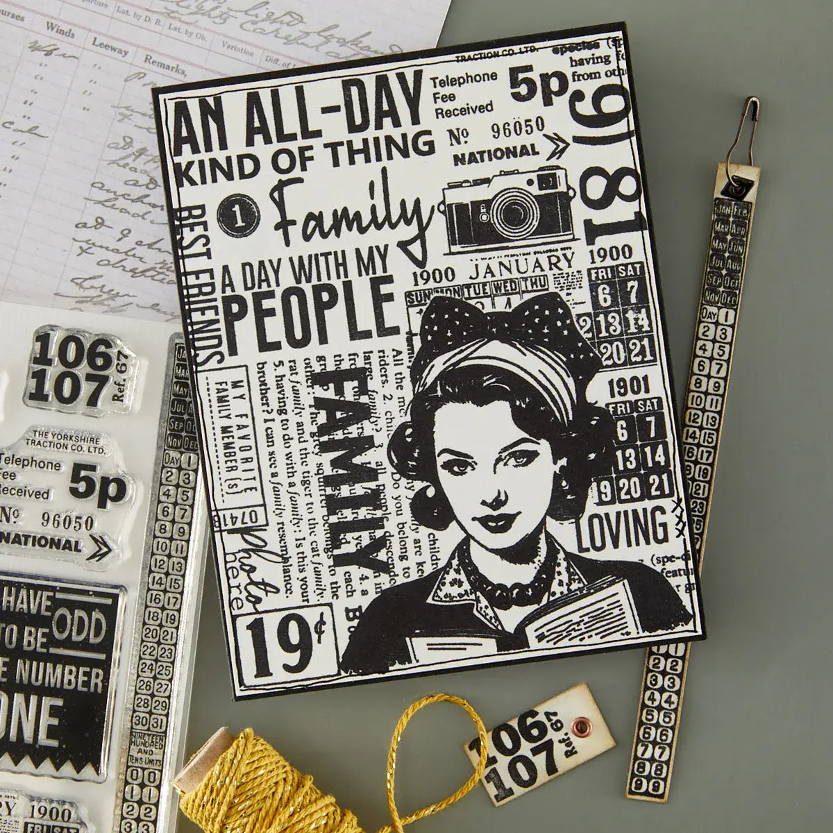 SPELLBINDERS SPELLBINDERS ESTHER GLAS KEEPSAKE NUMBERS CLEAR STAMP SET
