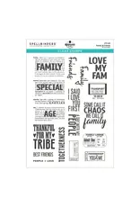 SPELLBINDERS SPELLBINDERS ESTHER GLAS FAMILY & FRIENDS CLEAR STAMP SET