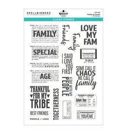 SPELLBINDERS SPELLBINDERS ESTHER GLAS FAMILY & FRIENDS CLEAR STAMP SET