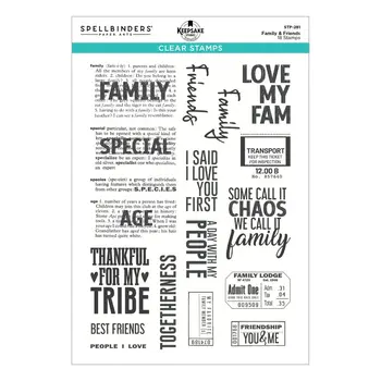 SPELLBINDERS SPELLBINDERS ESTHER GLAS FAMILY & FRIENDS CLEAR STAMP SET