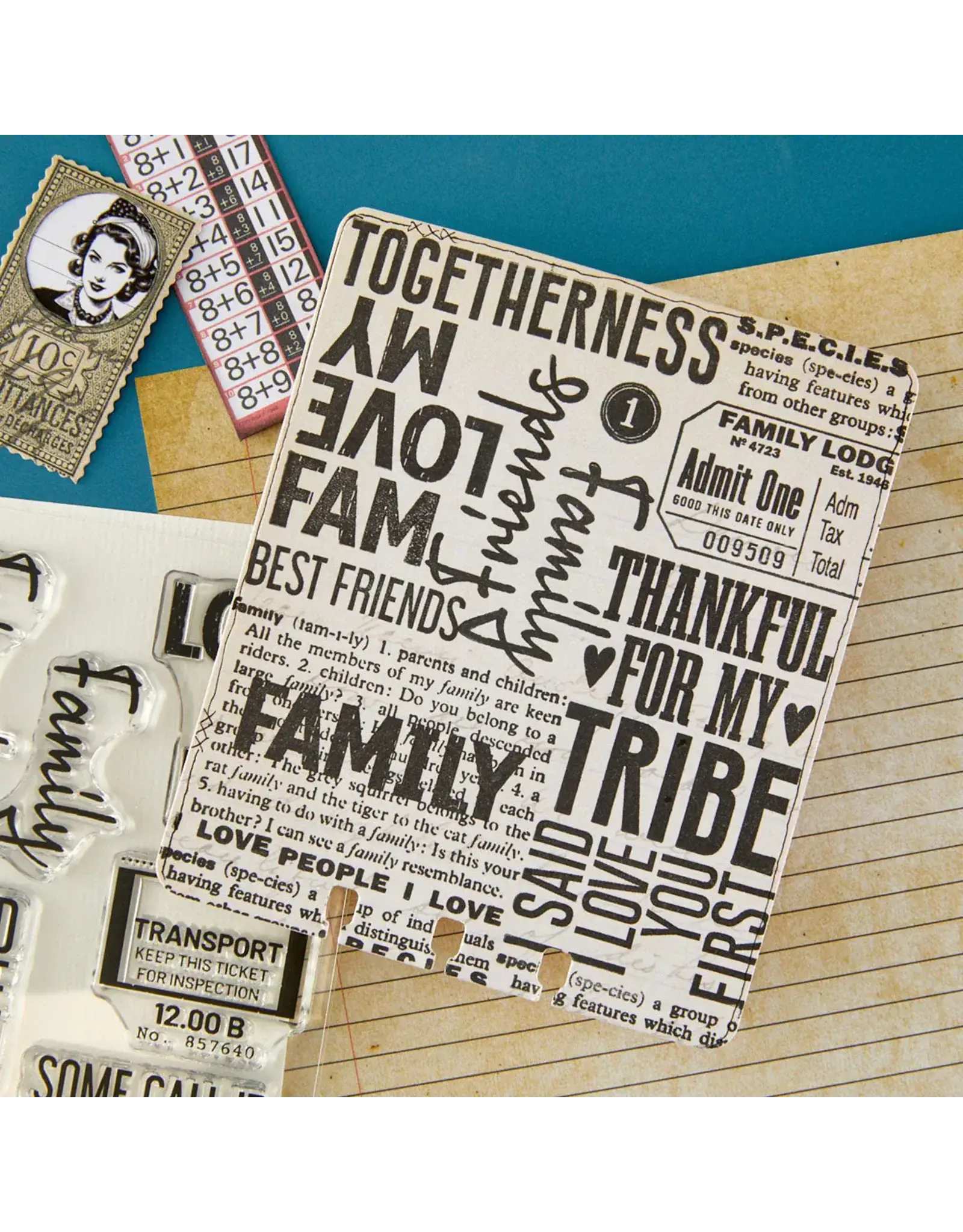 SPELLBINDERS SPELLBINDERS ESTHER GLAS FAMILY & FRIENDS CLEAR STAMP SET