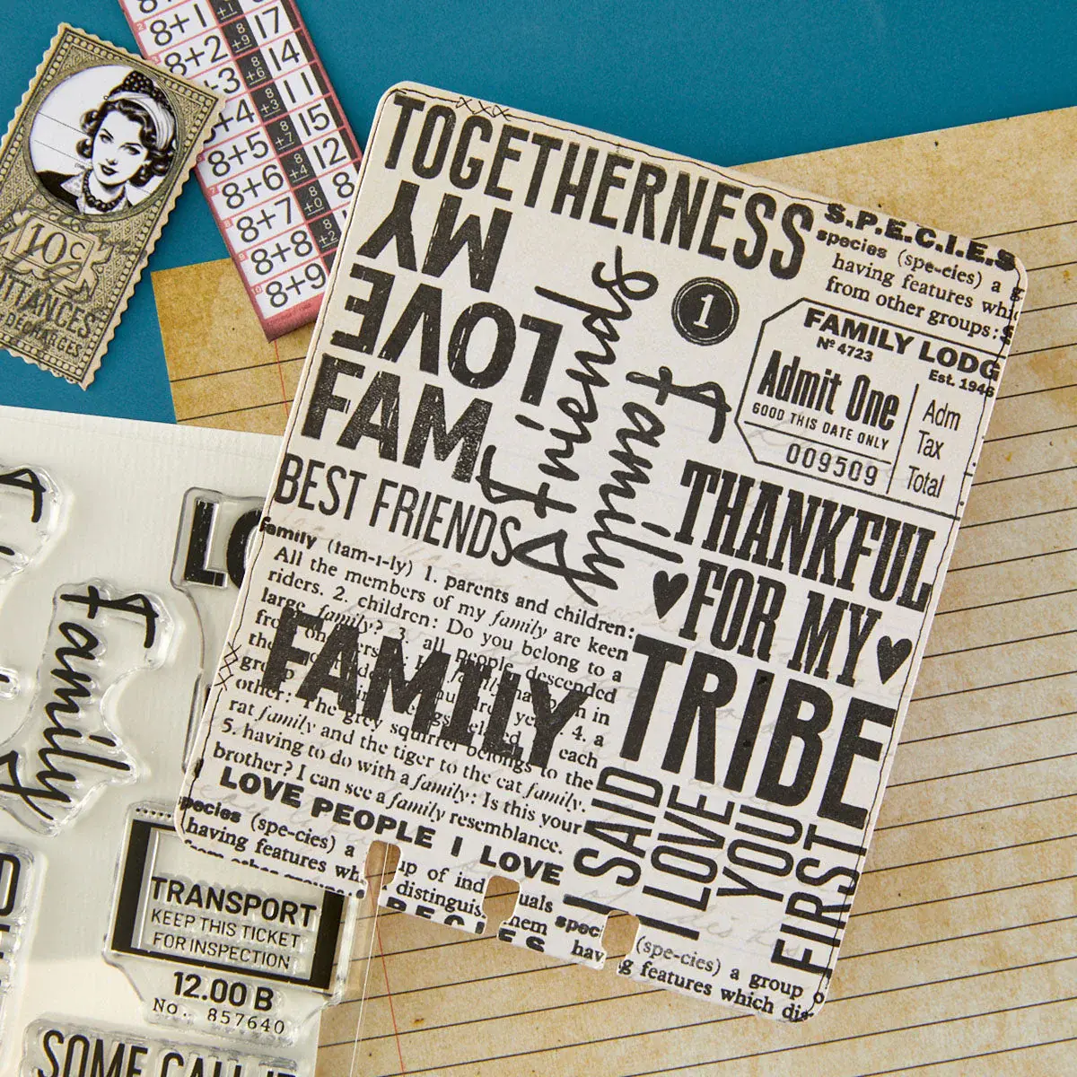 SPELLBINDERS SPELLBINDERS ESTHER GLAS FAMILY & FRIENDS CLEAR STAMP SET
