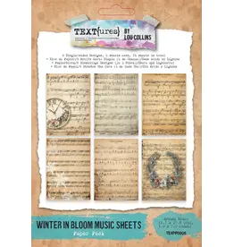 ARDEN CREATIVE STUDIO ARDEN CREATIVE STUDIO TEXT{URES} WINTER IN BLOOM 5x7 MUSIC SHEETS PAPER PACK