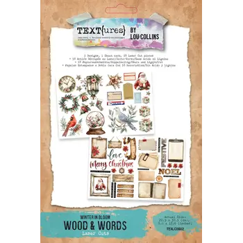 ARDEN CREATIVE STUDIO ARDEN CREATIVE STUDIO TEXT{URES} WINTER IN BLOOM WOOD & WORDS 8x12 LASER CUTS