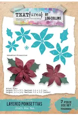 ARDEN CREATIVE STUDIO ARDEN CREATIVE STUDIO TEXT{URES} WINTER IN BLOOM LAYERED POINSETTIAS DIE SET