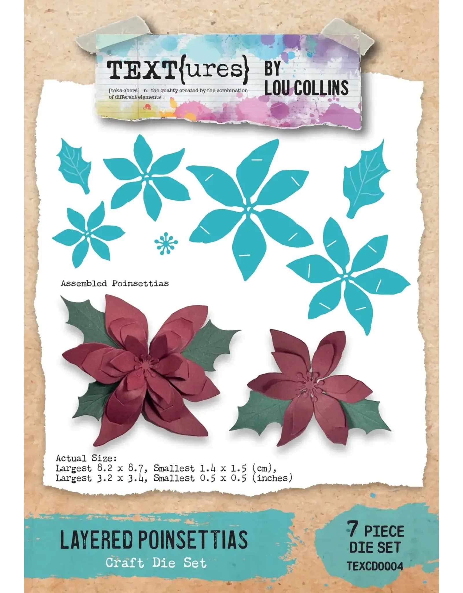 ARDEN CREATIVE STUDIO ARDEN CREATIVE STUDIO TEXT{URES} WINTER IN BLOOM LAYERED POINSETTIAS DIE SET