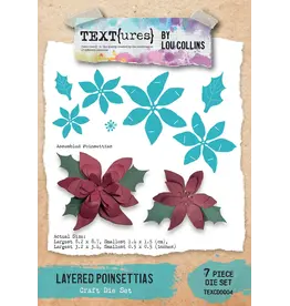 ARDEN CREATIVE STUDIO ARDEN CREATIVE STUDIO TEXT{URES} WINTER IN BLOOM LAYERED POINSETTIAS DIE SET