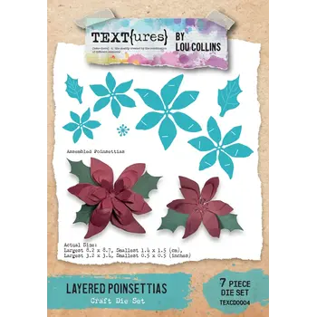 ARDEN CREATIVE STUDIO ARDEN CREATIVE STUDIO TEXT{URES} WINTER IN BLOOM LAYERED POINSETTIAS DIE SET