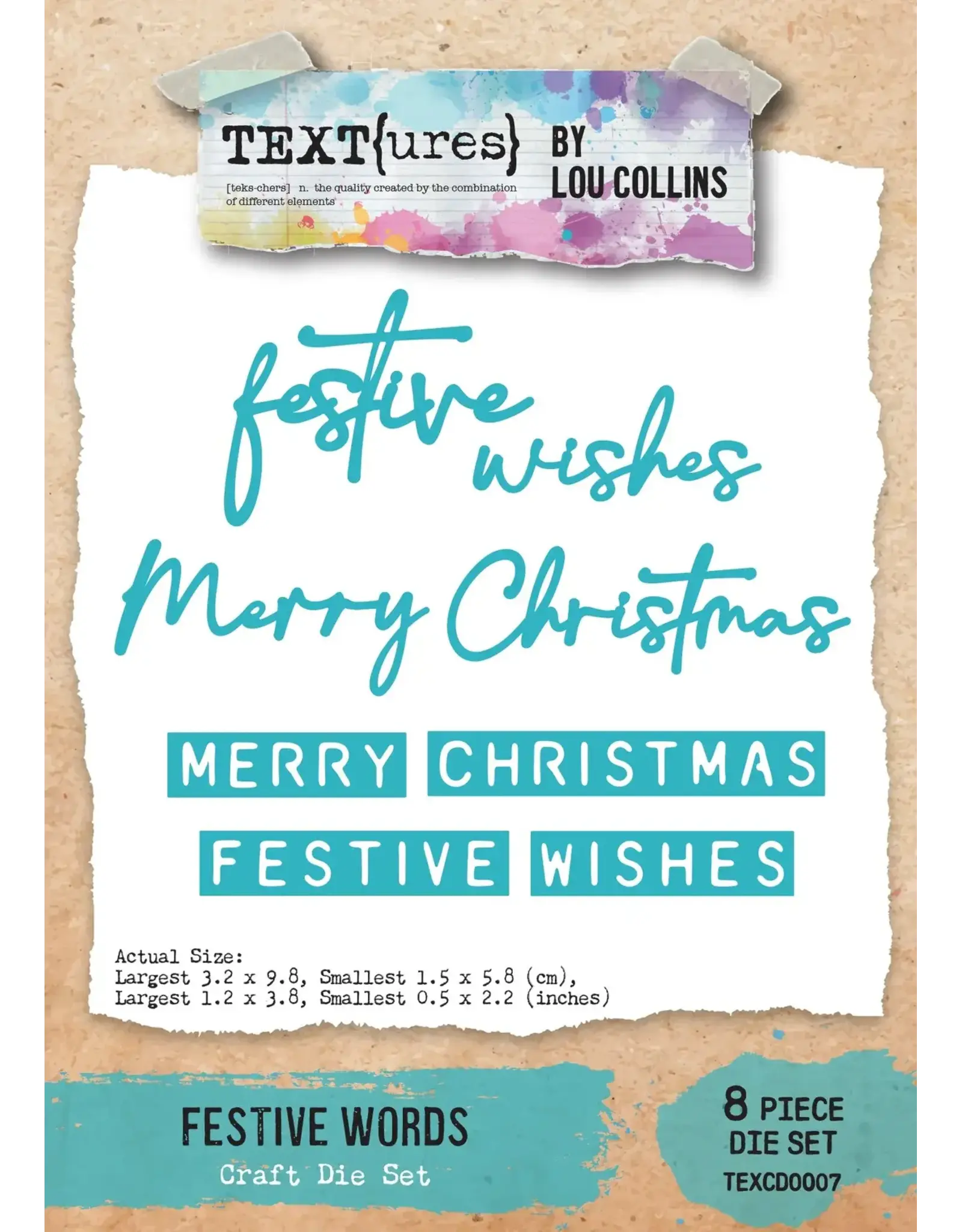 ARDEN CREATIVE STUDIO ARDEN CREATIVE STUDIO TEXT{URES} WINTER IN BLOOM FESTIVE WORDS DIE SET