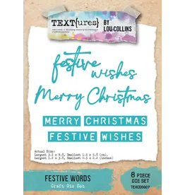 ARDEN CREATIVE STUDIO ARDEN CREATIVE STUDIO TEXT{URES} WINTER IN BLOOM FESTIVE WORDS DIE SET